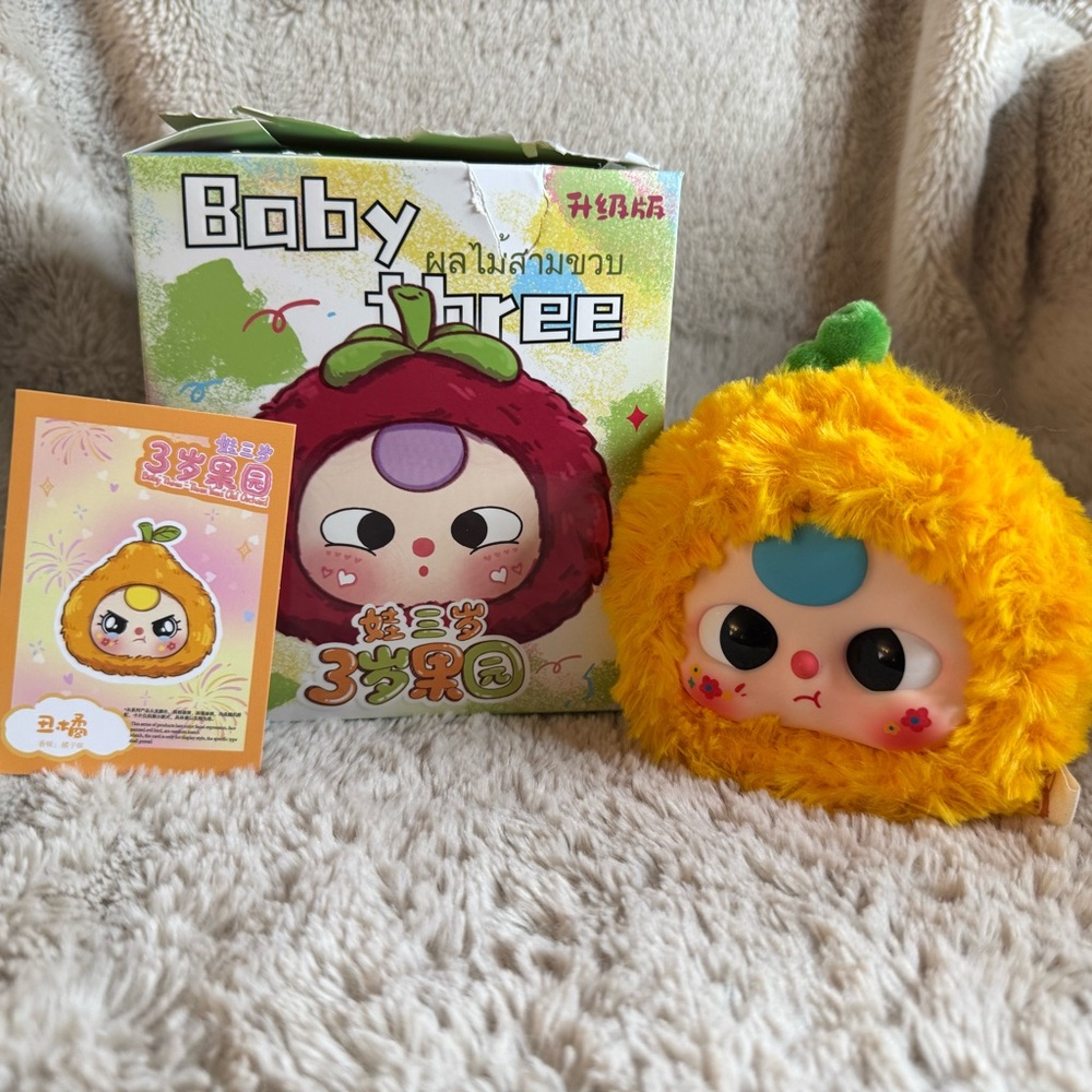 Baby Three BB3 Orchard Zipper Bag Plush Blind Box CONFIRMED PINEAPPLE